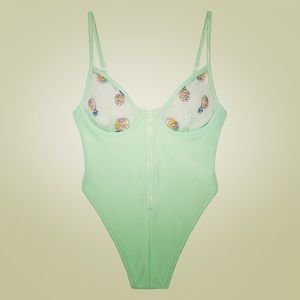 ISO Tutti Fruity Embroidered Tulle & Vinyl Teddy